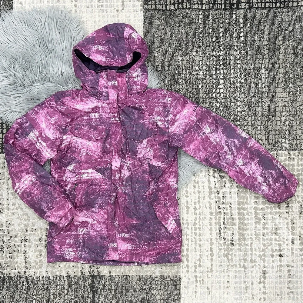 Columbia Sportswear Girls Tie Dye Print‎ Titanium  Snowboard Jacket Size 18/20